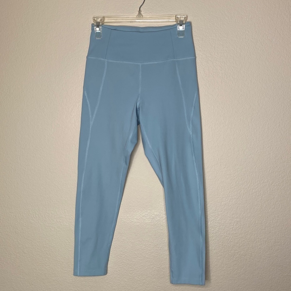 Girlfriend collective leggings crop blue women’s medium EUC